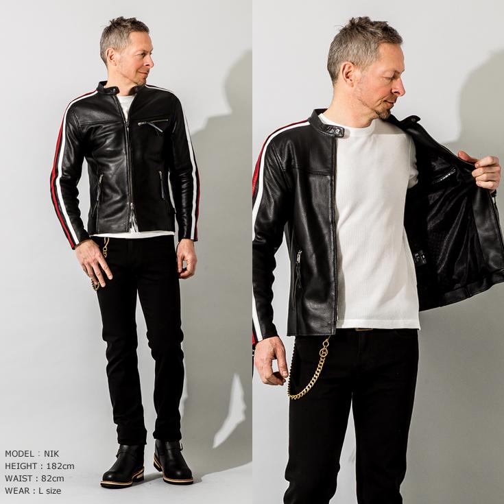 Liugoo Leathers 【20周年記念20%OFFクーポン】本革 メッシュレザー 2