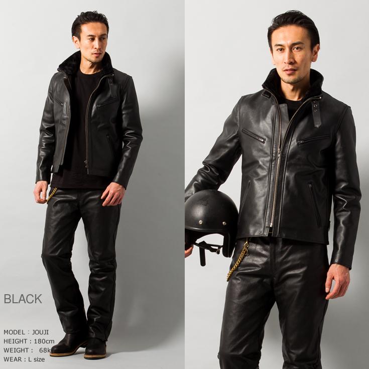 Liugoo Leathers 【50%OFFクーポン】Liugoo Leathers 本革 襟ボア