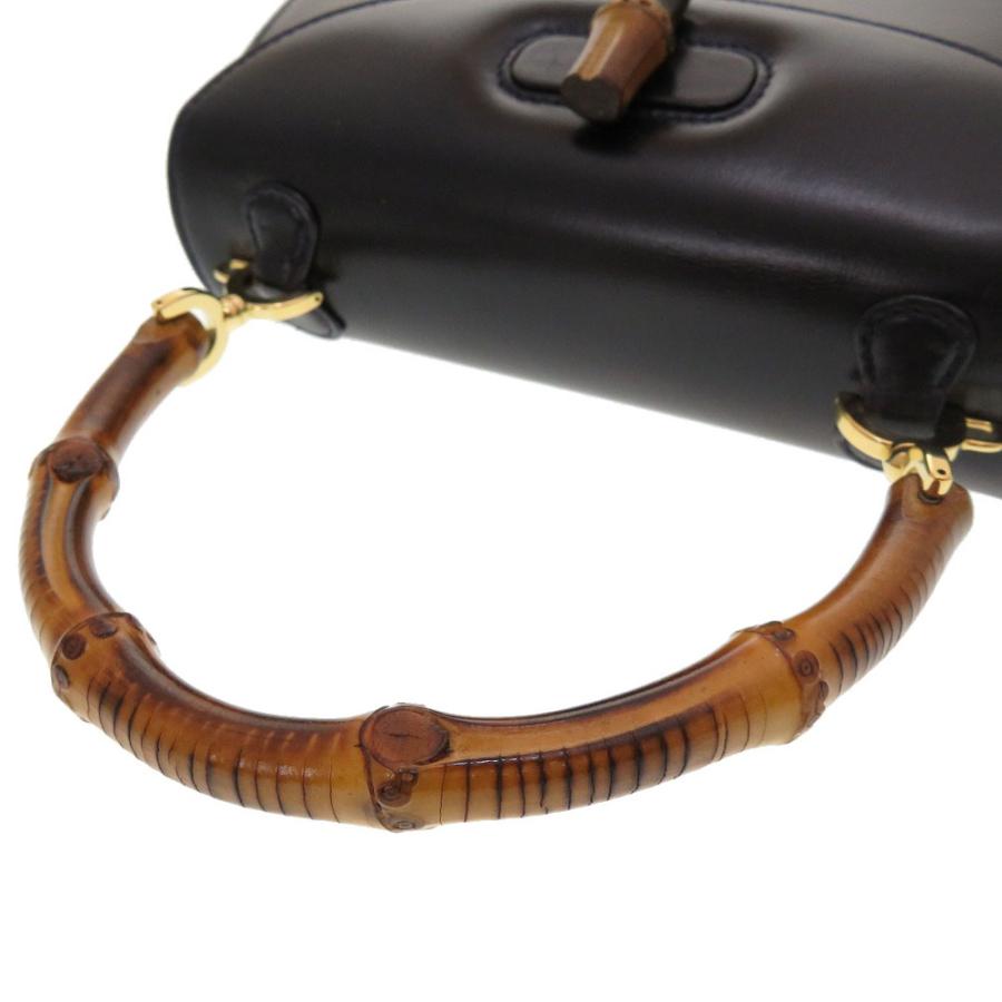 GUCCI（グッチ） 美品 バンブー レザー ネイビー 000 2046 0188 2WAY