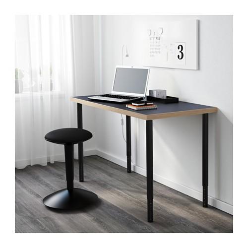イケア（IKEA） OLOV オーロヴ 脚 伸縮式, ブラック 4本セット サイズ