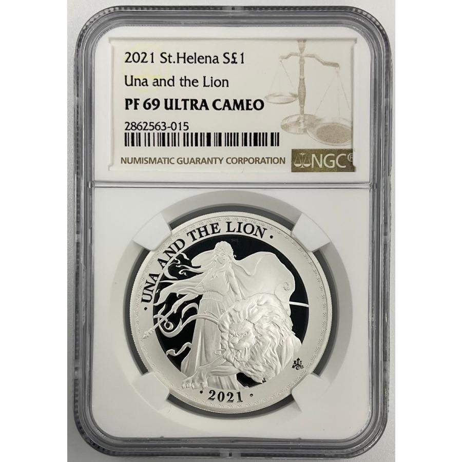 2021年 イギリス ウナとライオン セントヘレナ 1ポンド 1oz 銀貨