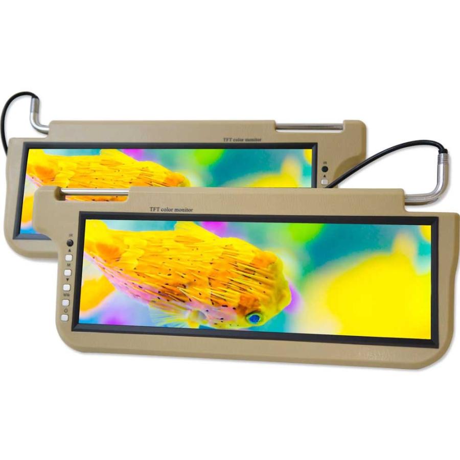 サンバイザーモニター 12.2インチ 日立製液晶パネル 左右セット