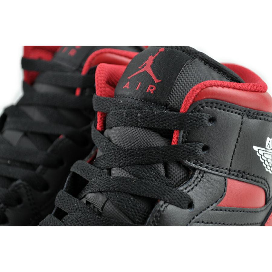 エア ジョーダン 1 NIKE AIR JORDAN MID blk/varsity red-summit wht