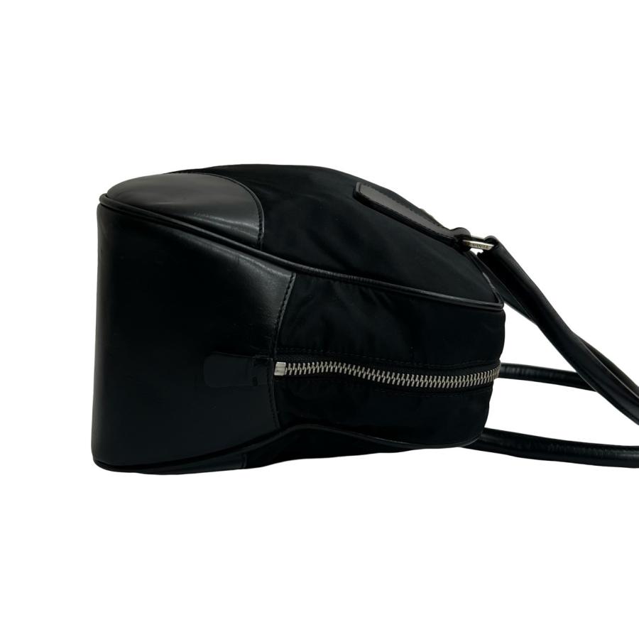 PRADA（プラダ） 極 美品 鍵付き 三角ロゴ 金具 ナイロン レザー 本革