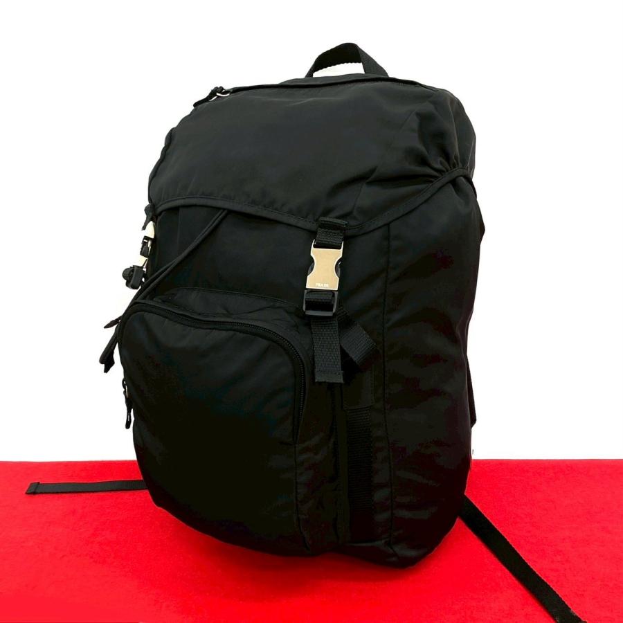 PRADA プラダリュックバックパックナイロンブラック三角ロゴ保存袋