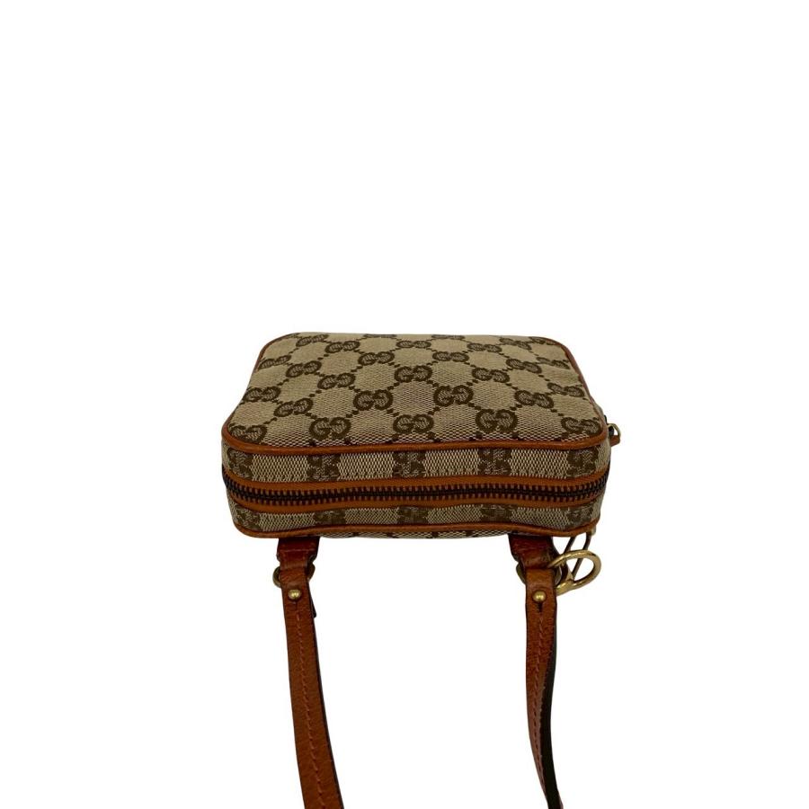 GUCCI（グッチ） 極 美品 GG ロゴ 総柄 キャンバス レザー 本革 ミニ