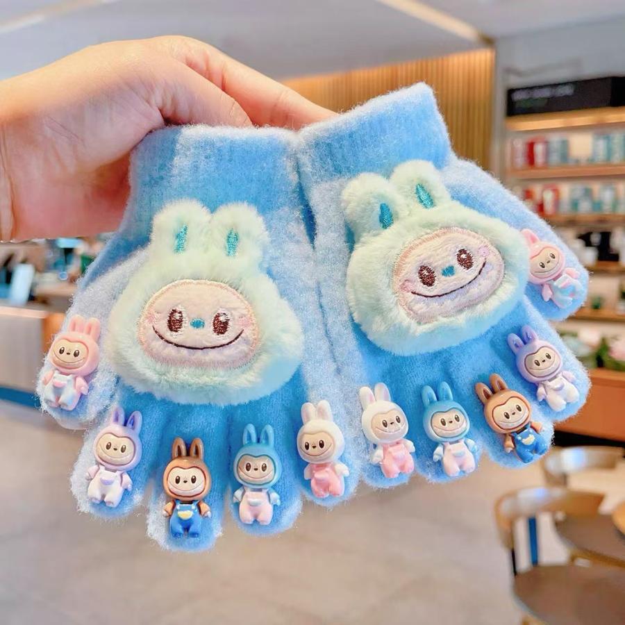 ラブブ 手袋 秋 冬 子供 フリーサイズ グローブ キッズ用 防寒 保温 雪