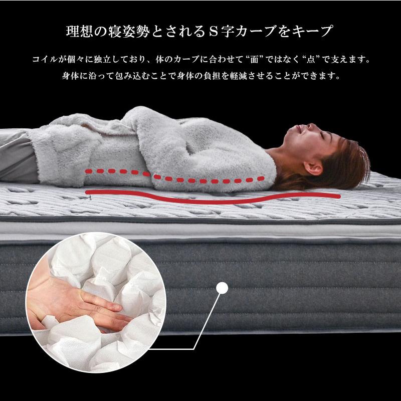 ARTTOWN セミダブルサイズ 高級 固め 硬め ピロートップ付き ポケット