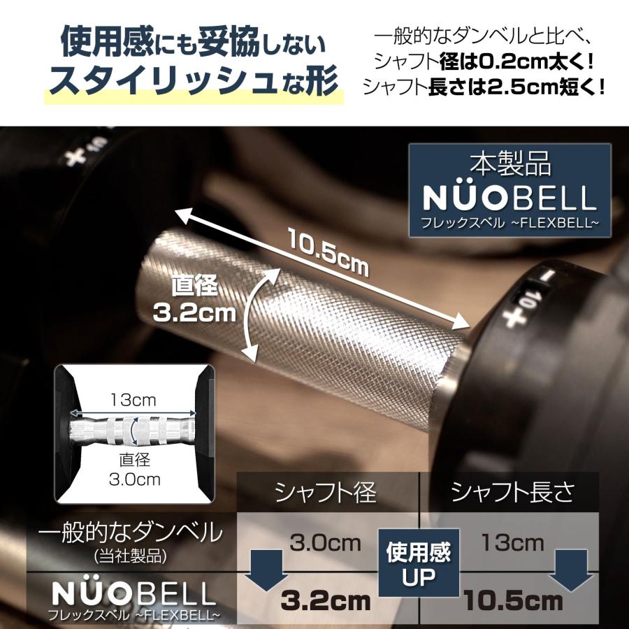 NUO ダンベル 可変式 フレックスベル 32kg 1個 2kg刻み 32kg flexbell