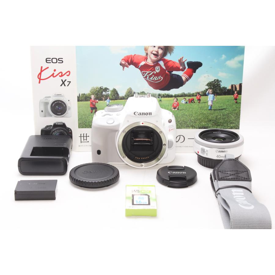 Canon EOS Kiss X7 ホワイト レンズ、ケース付き Canon EOS Kiss X7