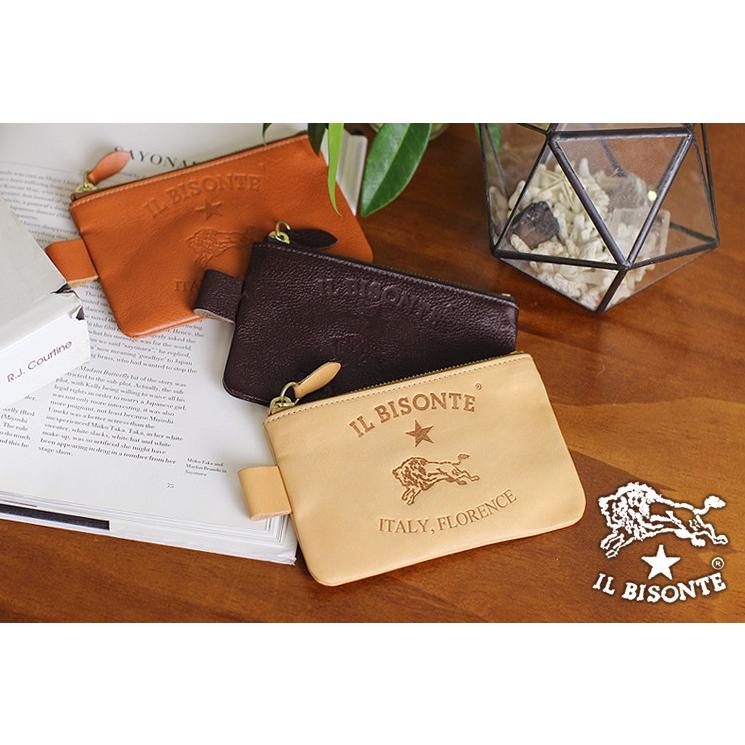 IL BISONTE（イルビゾンテ） ポーチ ビッグロゴフラットポーチ(M