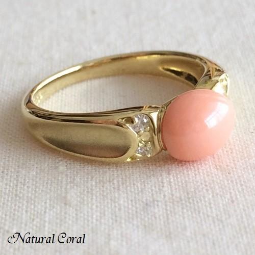 ボケ珊瑚 ボケさんご サンゴ リング 送料無料 ナチュラルコーラル