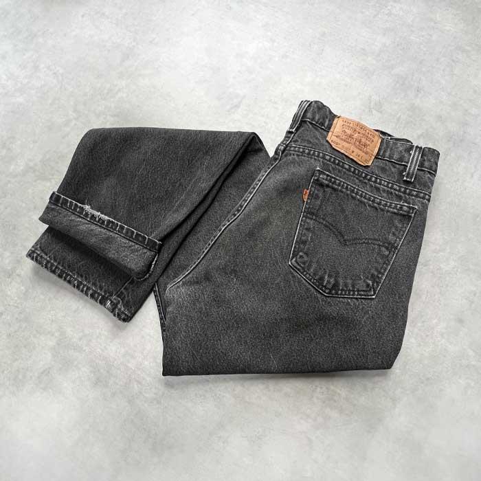 90's Levi's 505 PIECE-DYEING BLACK JEANS MADE IN USA W38L32