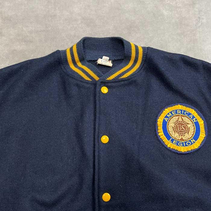 60'S American Legion Wool Varsity Jacket Made in USA NAVY/XXL