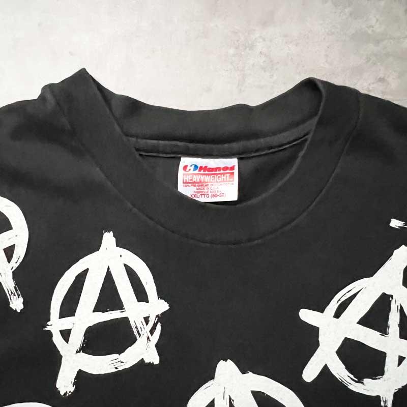 90'S FASHION VILTIM Anarchy T-Shirts Made in USA BLACK/XXL 90年代