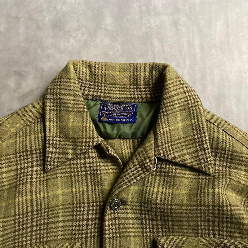 60's PENDLETON Wool Check Board Shirt Made in USA 60年代 ペン