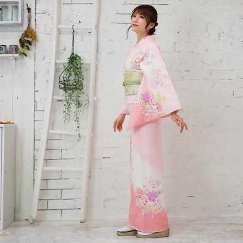 訪問着 レンタル19点フルコーディネートレンタルセット 安い ピンク