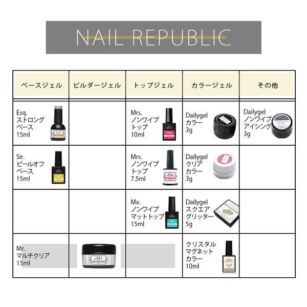 NAIL REPUBLIC DailyGel カラージェル セット 3g 30色セット ジェル