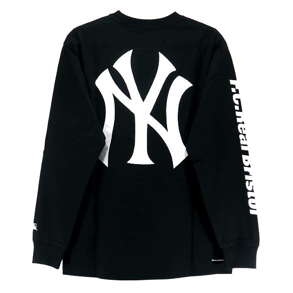 F.C.Real Bristol 21AW MLB TOUR L/S B&W BIG TEAM LOGO TEE エフシー
