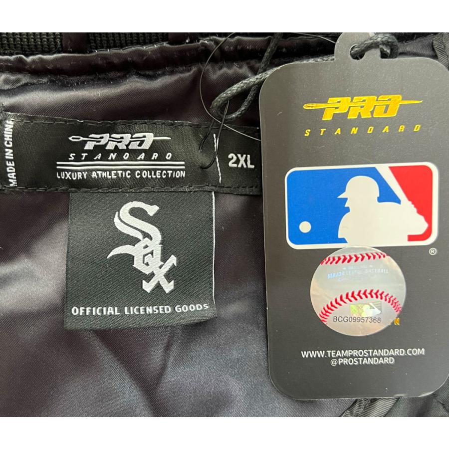 ホワイトソックス サテン ジャケット スタジャン WHITE SOX 白 黒