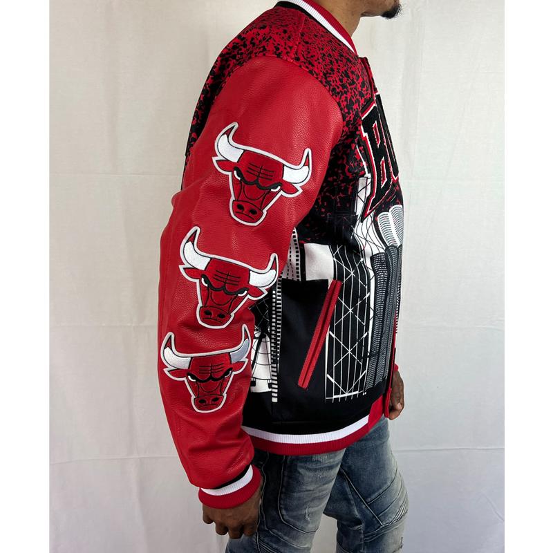 シカゴ ブルズ ジャケット スタジャン BULLS NBA 赤 レッド バスケ