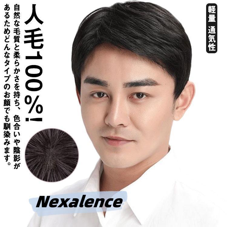 人毛100％! ウイッグ メンズ フルウィッグ 男性 かつら 自然