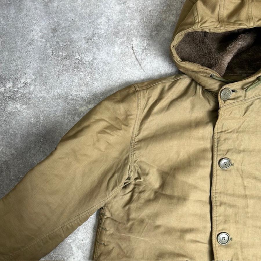 men674U】 1940's 40s U.S.NAVY N-2 デッキコート ステンシル アルパカ