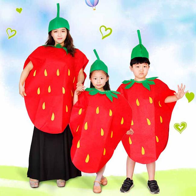 コスプレ コスチューム 果物 家族 親子 いちご 大人用 子供用