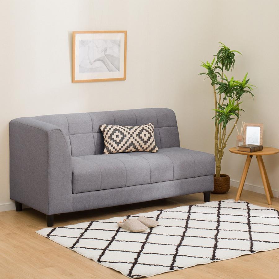 ニトリ（NITORI） 布張り収納付き右肘カウチソファ(ボックス AQ-MGY