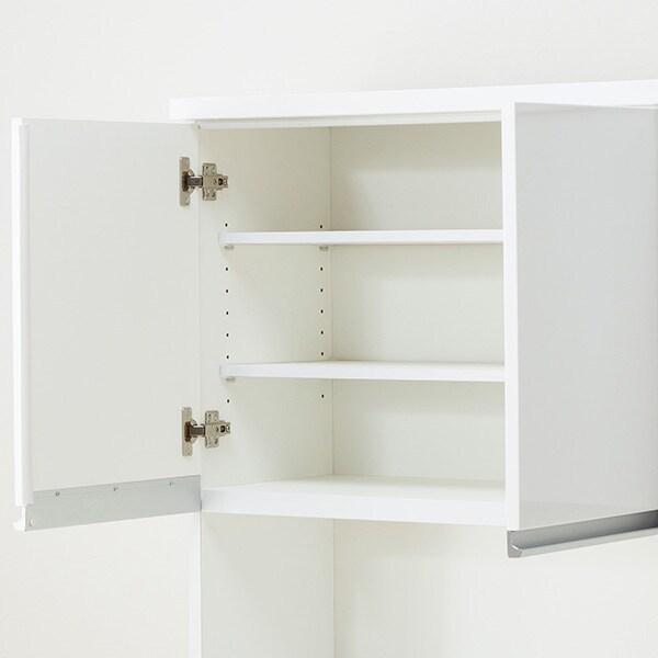 ニトリ（NITORI） 幅150cm 食器棚(レジューム 150TF-H WH/150QH-R WH