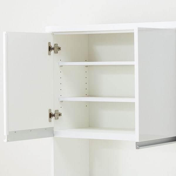 ニトリ（NITORI） 幅150cm 食器棚(レジューム 150TF-H WH/150QL-R WH