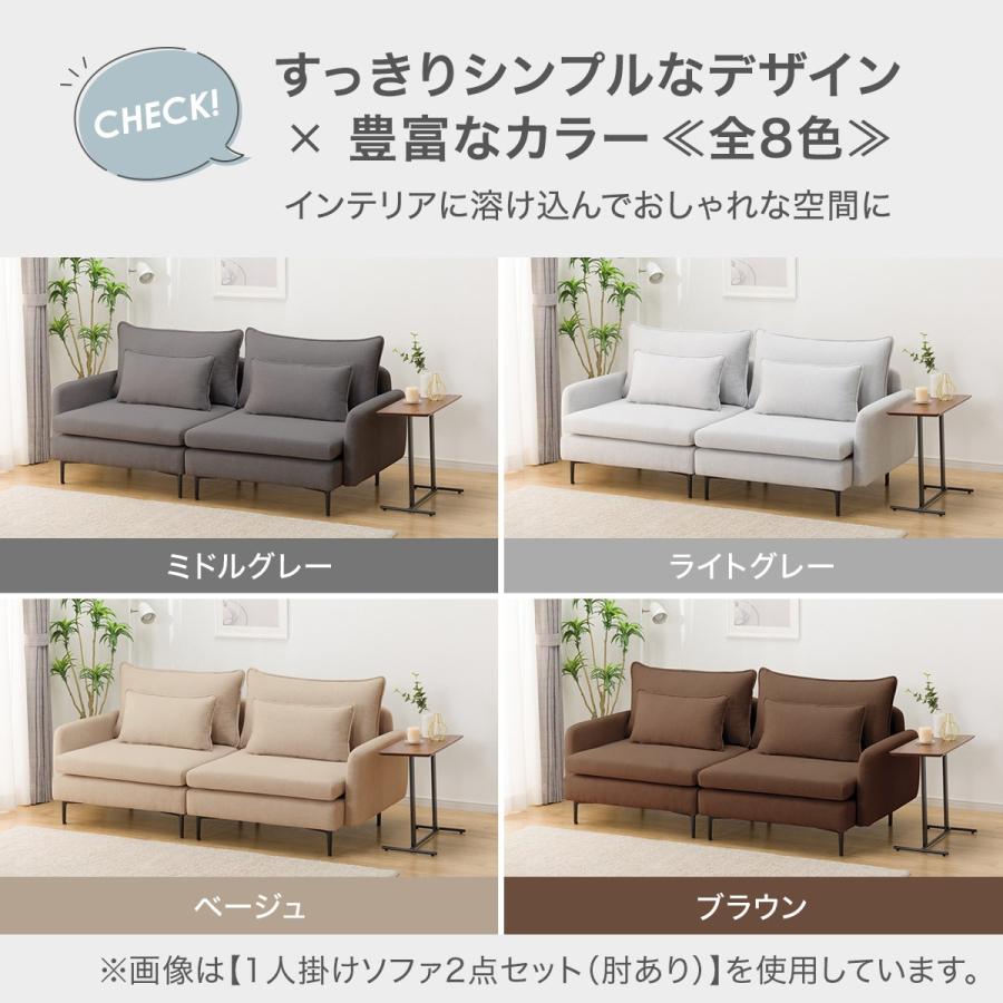 ニトリ（NITORI） 広い座面のゆったりソファ(MS01 1人掛け 肘あり YE