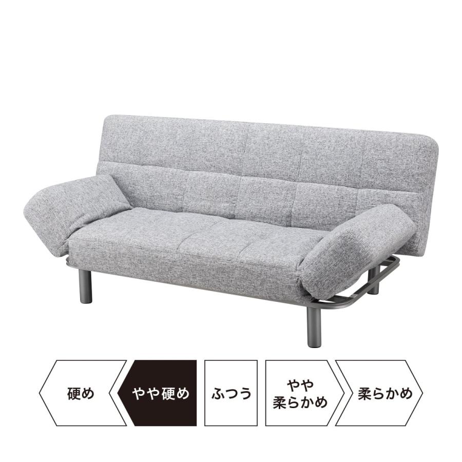 ニトリ（NITORI） 背もたれと肘掛けが動くソファベッド (マークスAM GY