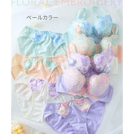 ニッセン（nissen） ブラジャー ショーツ セット レディース 花柄