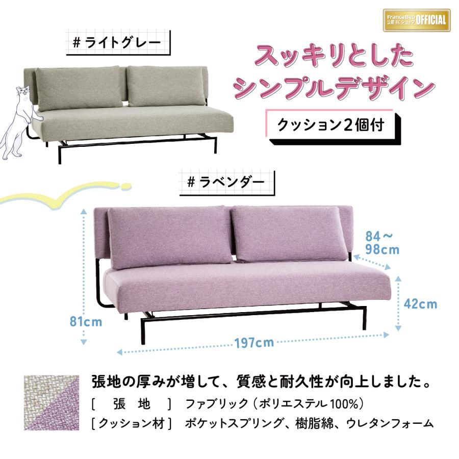 フランスベッド（FRANCEBED） ソファベッド レジーファ3 三人掛け