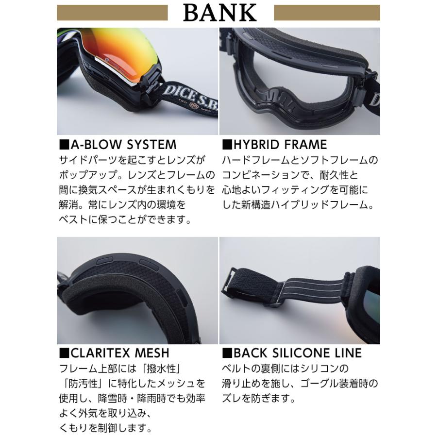 DICE（ダイス） 2025 DICE BANK バンク スノーボード ゴーグル BK45194