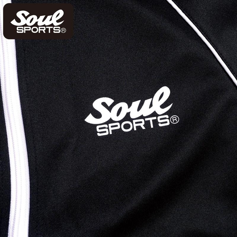 上下セット SOUL SPORTS 半袖 ジャージ セットアップ 袖テープ ロゴ