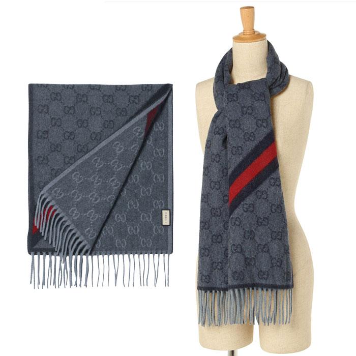 GUCCI（グッチ） マフラー 570603 3G200 1466 LEAD/DARK GREEN GUCCI