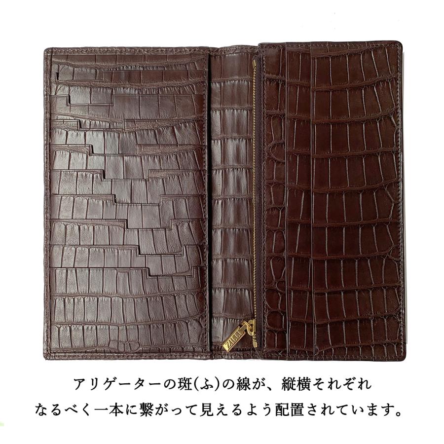 ZILLI(ジリー) 財布 長財布 メンズ レディース ブランド アリゲーター