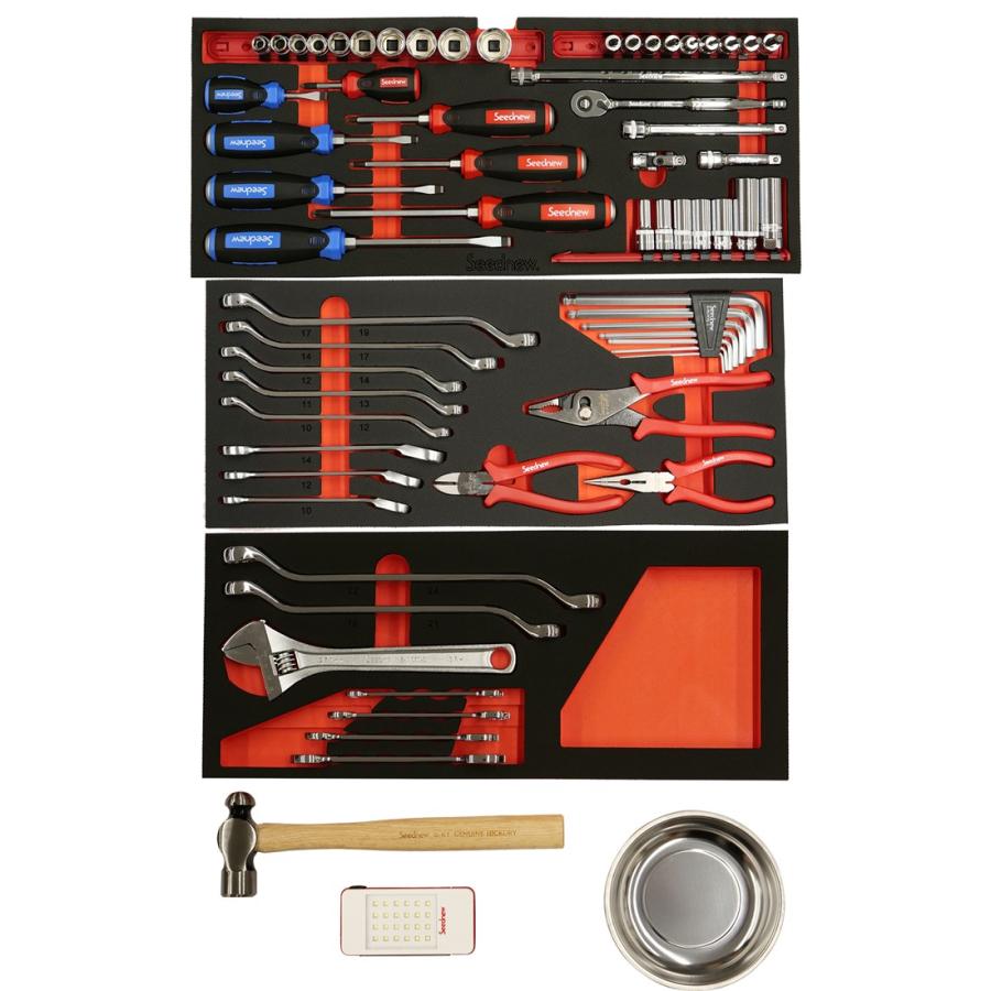 ヤマト自動車 Seednew 9.5sq 工具セット 70pcs 赤 S-70313 新品