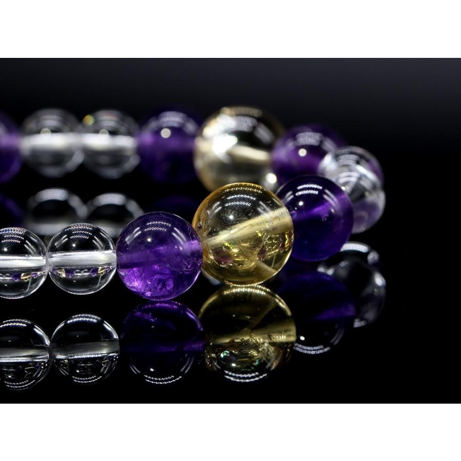 金運 シトリン アメジスト ブレスレット パワーストーン レディース