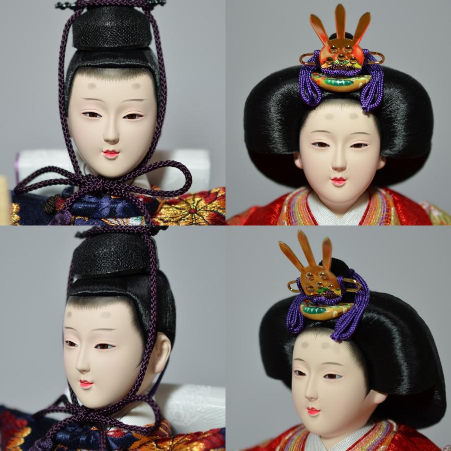 雛人形 おしゃれ 五人飾り 簾付き 御殿屏風 平安絵巻 平安関光 : 人形
