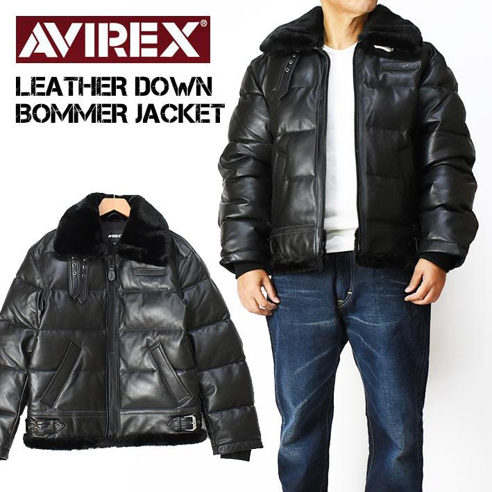 AVIREX（アヴィレックス） アビレックス レザー ダウン ボマー