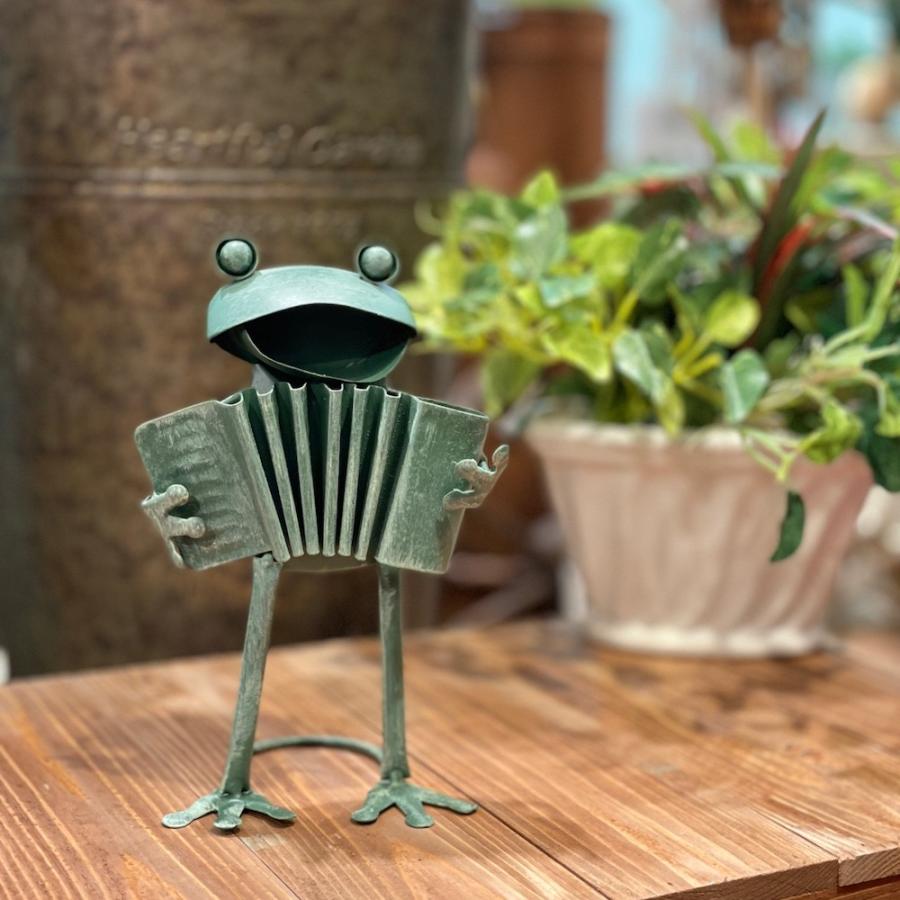 ブリキ カエル 楽器シリーズ アコーディオン 4884 かえる かわいい