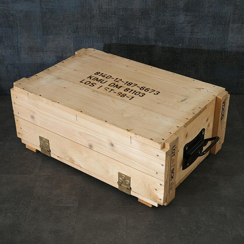 ドイツ軍 スモークグレネード ウッドボックス 62x41x25cm USED BX207UN