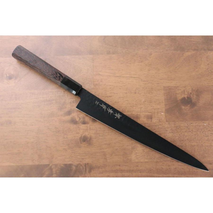 堺 孝行 黒影 V金10号 鎚目 テフロン加工 筋引包丁 和包丁 240mm