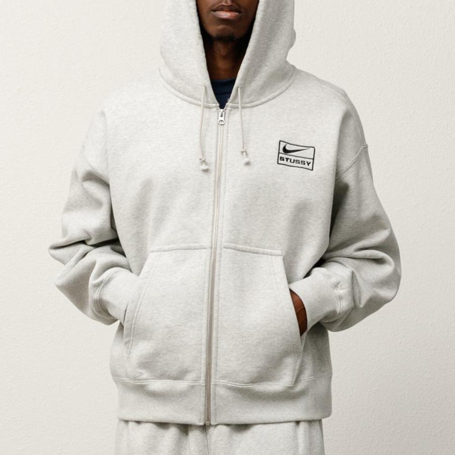 NIKE（ナイキ） 25FW STUSSY x NIKE FLEECE ZIP HOODIE GREY HEATHER