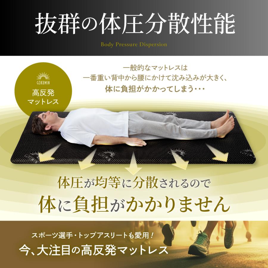 GOKUMIN ゴクミン 男のマットレス マットレス トッパー キング 高反発