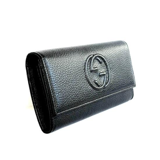 GUCCI（グッチ） 二つ折り 長財布 SOHO ソーホー ブラック【新品 正規