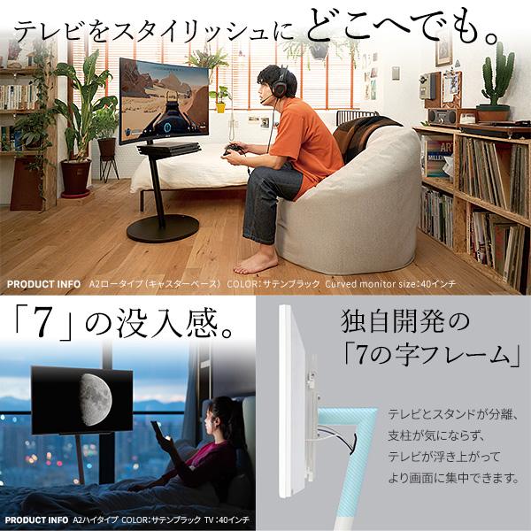WALL SEVENSTAND セブンスタンド A2ロータイプ+レコーダー棚板 24〜55v